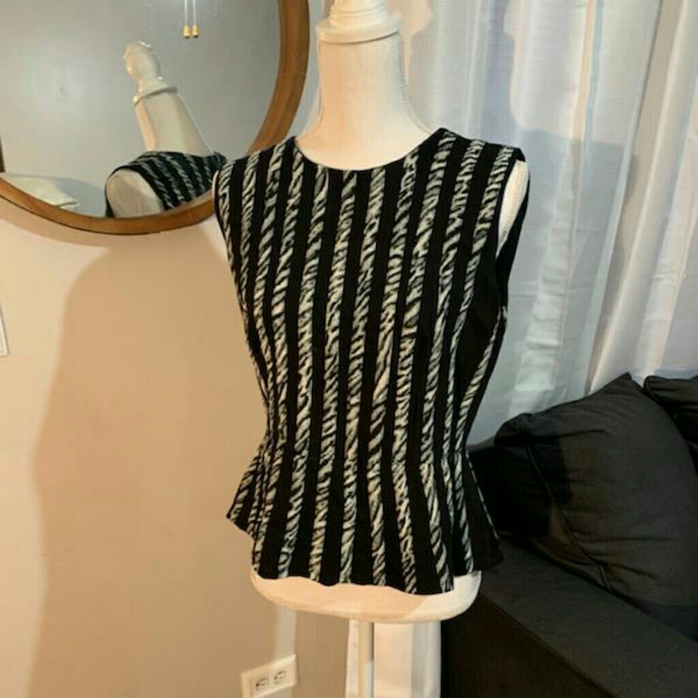BCBG Maxazria Sleve less Animal Print Shirt